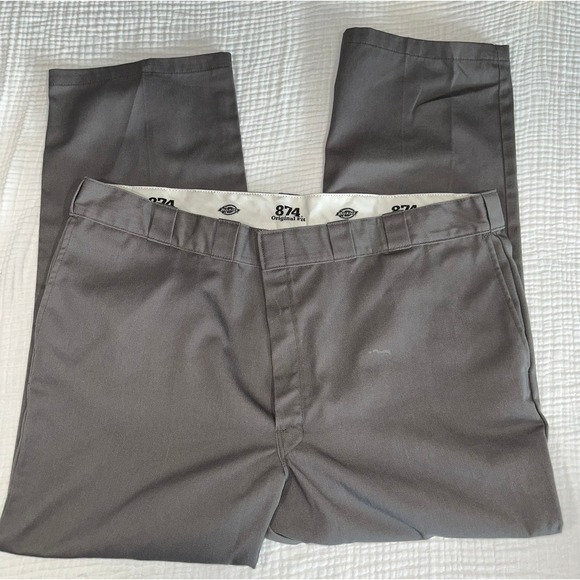 Dickies Other - Dickies‎ 874 Original Fit Work Pants Men's Gray Flat Front Trousers